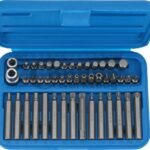 Antgalių komplektas 46dalių (Torx, Hex, Spline)