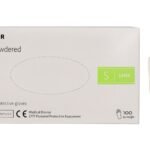 MERCATOR Santex pudros pirštinės, lateksas, kremas, dydis S, 100vnt/pak.