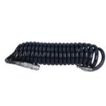 Spiralinė pneumatinė žarna PU 12x8 mm, 10 m, 12 bar, su jungtimis