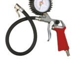 Padangų pripūtimo pistoletas su manometru, 10 bar, 30 cm žarna ROOKS