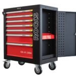 ROOKS GARAGE RED įrankių vežimėlis su šonine spintele 235 VNT