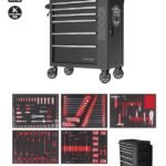 ROOKS GARAGE BLACK  Profesionalus įrankių VEŽIMĖLIS  385VNT