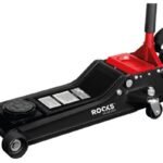 ROOKS žemo profilio hidraulinis domkratas 3,25T, dviejų stūmoklių, 95–520 mm, su kojiniu pedalu