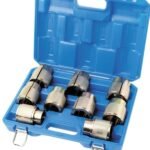 Įrankis priekinės šakių riebokšlių montavimui, 35–54 mm, 9 dalių komplektas