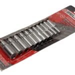 SELTA 1/4" ilgos galvutės ant laikiklio, 11 vnt. (4–14 mm)