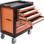 Įrankių vežimėlis STHOR, 6 stalčiai, 302VNT