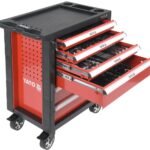 Profesionali įrankių spintelė Yato su 177 įrankiais, 6 stalčiais