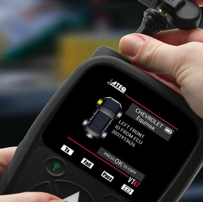 Padangų slėgio daviklių tikrinimo ir programavimo prietaisas su OBD funkcija