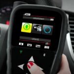 Padangų slėgio daviklių tikrinimo ir programavimo prietaisas su OBD funkcija