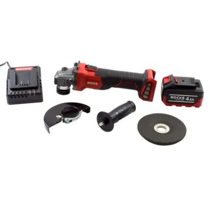 Akumuliatorinis kampinis šlifuoklis 125 mm ROOKS